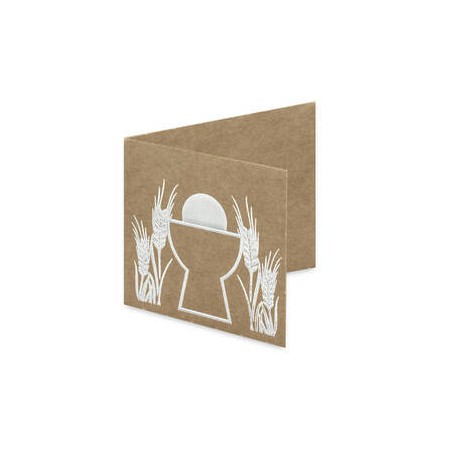 BIGLIETTINI BOMBONIERA AVANA 4x4cm CALICE 14pz