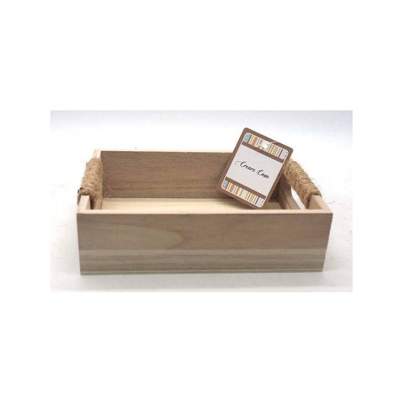 CASSETTA IN LEGNO NATURALE 14x20x5,5cm