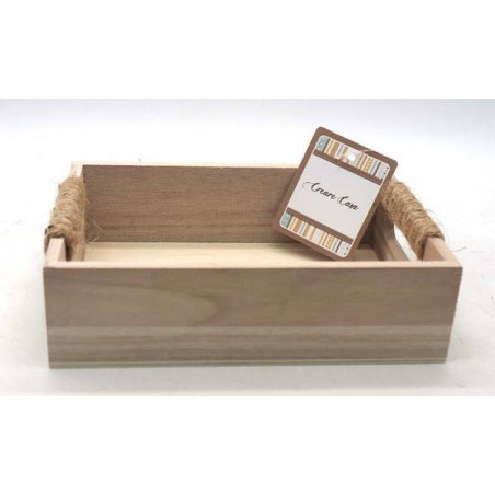 CASSETTA IN LEGNO NATURALE 14x20x5,5cm