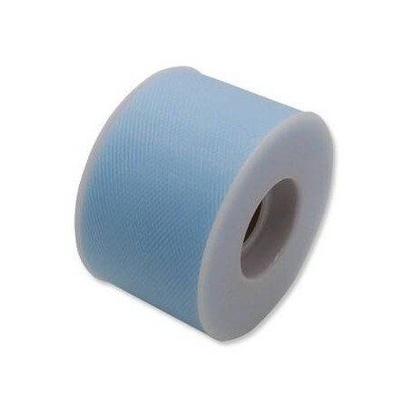TULLE ROTOLO cm5x50mt CELESTE BIG