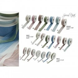 NASTRO CHIFFON RIGATO mm15x15mt CREMA
