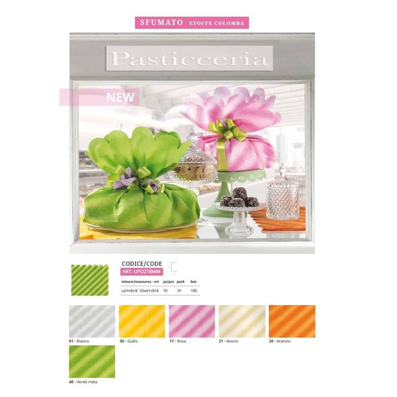 BUSTE FUSTELLATE TNT SFUMATO 50x41+8+8 10pz 48-VERDE MELA