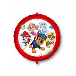 PALLONE MYLAR PAW PATROL & FRIENDS TONDO 18 43cm C/FILO E PESETTO