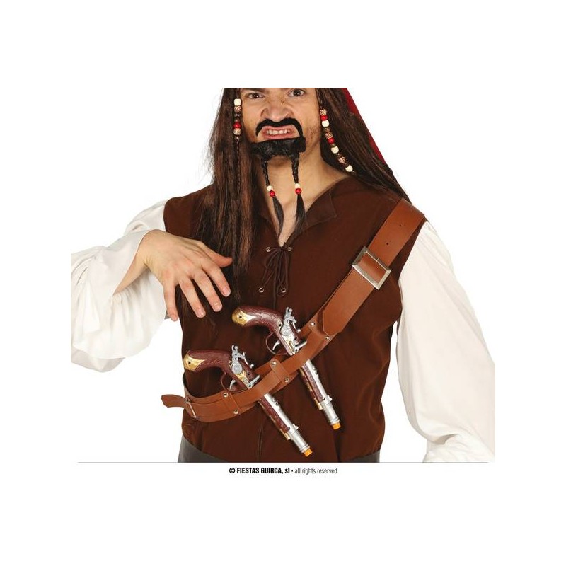 PETTORINA CON DUE PISTOLE PIRATA