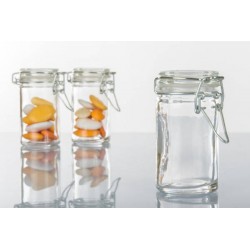 BARATTOLINO VETRO ERMETICO 80ml H.8,5cm H2799