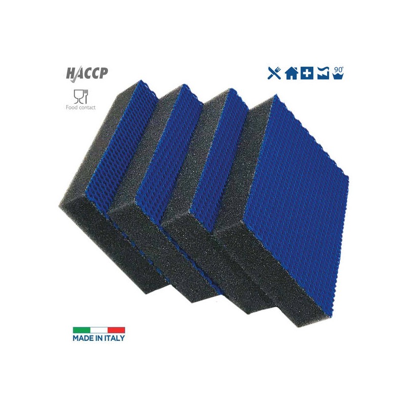 EVO SPONGE  SPUGNA ANTIGRAFFIO 13,6x9x2,6cm 4pz BLU