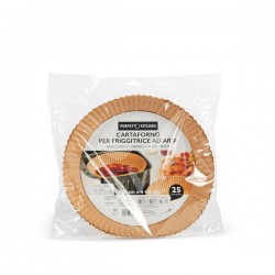 STAMPI CARTA FORNO PER FRIGGITRICE AD ARIA ø20cm 25pz