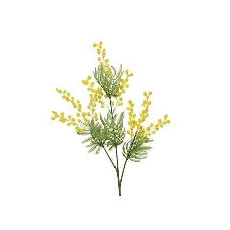 RAMO DI MIMOSA FLOCCATA 67cm