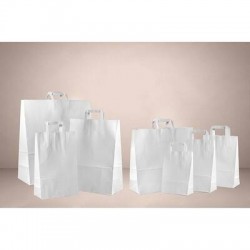 BORSE CARTA BIANCA PIATTINA 70gr F.TO 26+18x26cm 250pz