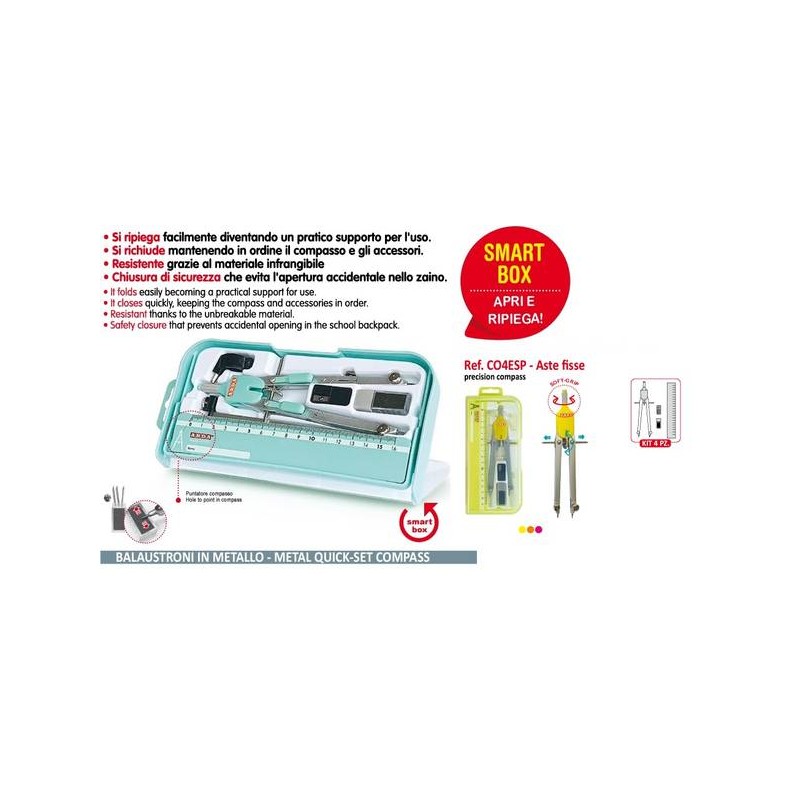BALAUSTRONE ASTE FISSE KIT 4pz SMART BOX FLUO ARDA