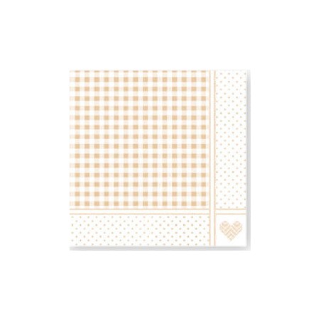 TOVAGLIOLI 38x38 STAR 40pz DECOR SHABBY SABBIA