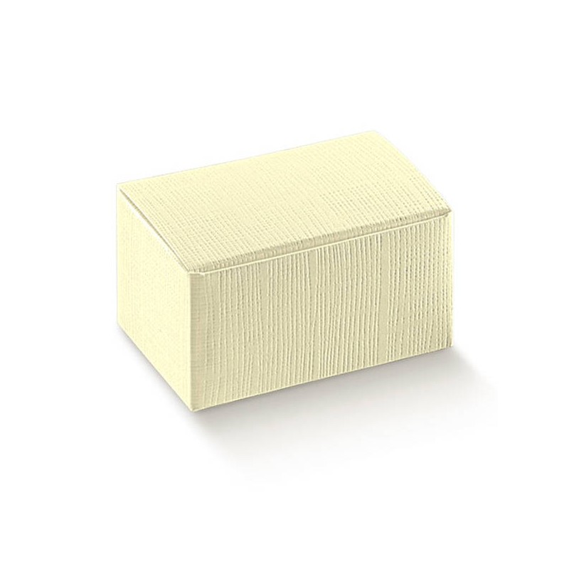 SCATOLA RIVESTITA SETA AVORIO 20x12x8,5cm