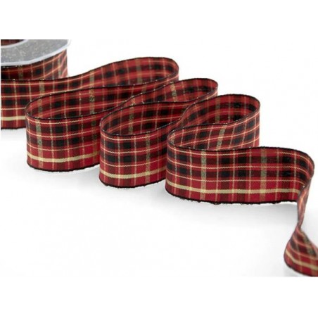 NASTRO SCOZZESE CLASSICO LUREX mm40x20mt COL.33 NERO