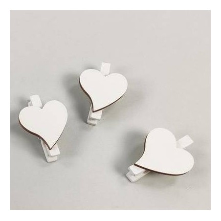 CUORE BIANCO LEGNO C/MOLLETTA BOX 24pz