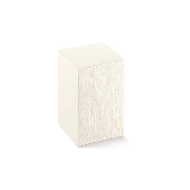 SCATOLA PIEGHEVOLE SETA BIANCO 12x12x8cm 10pz