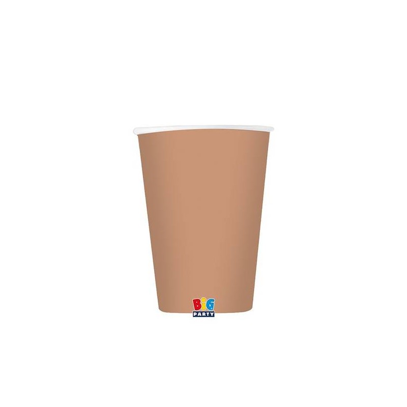 BICCHIERI 200cc ECOLOR BIODEGRADABILI ROSEGOLD MATT 25pz