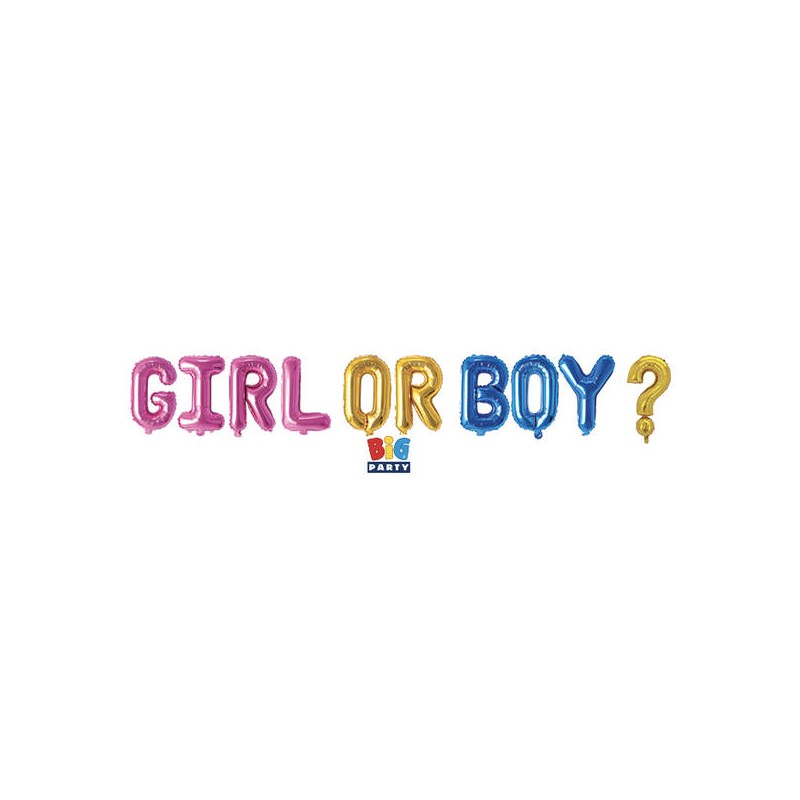 KIT SCRITTA MYLAR GENDER REVEAL 300x40cm