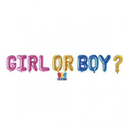 KIT SCRITTA MYLAR GENDER REVEAL 300x40cm