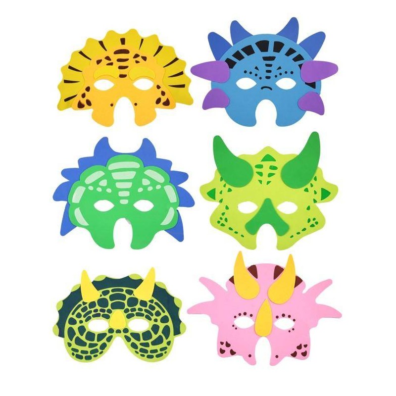 MASCHERINE FOAM DINOSAURO ASS.TE 1pz