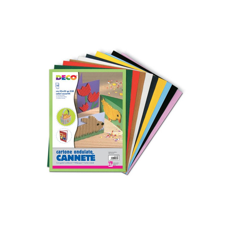 CARTONCINI CANNETè 25x35 10pz ASSORTITI