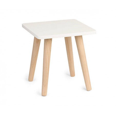 TAVOLINO LEGNO QUADRATO SUP. BIANCA 30x30x30,5