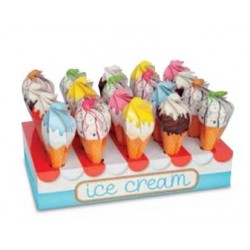 SCATOLA FORMA CONO GELATO 6x6x16cm ASS.TI 20pz ***VASSOIO A PARTE***