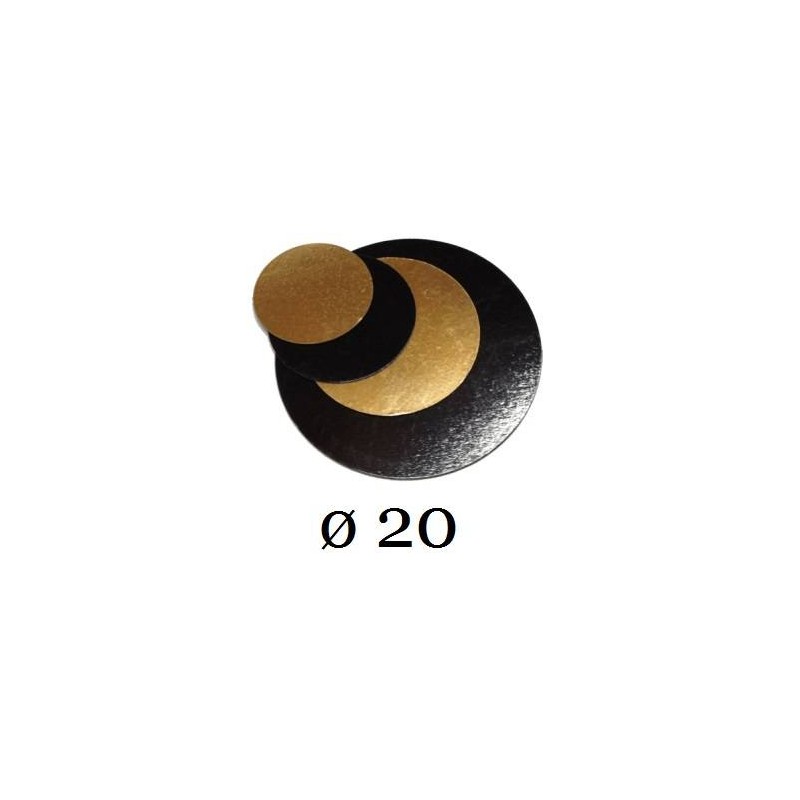 DISCO CARTONE LISCIO ORO ø20 3 PEZZI
