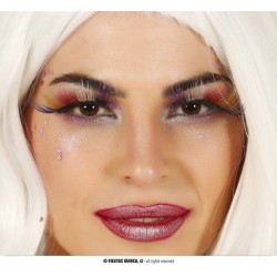 CIGLIA MULTICOLOR C/ADESIVO