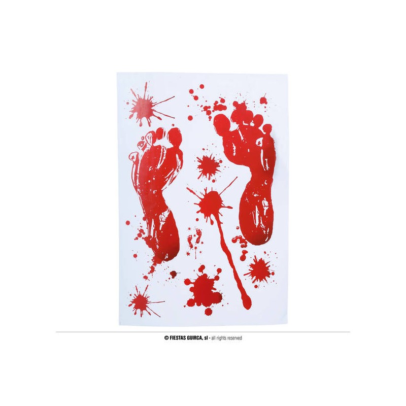 PIEDI SANGUE STICKER PER FINESTRA 25x35cm