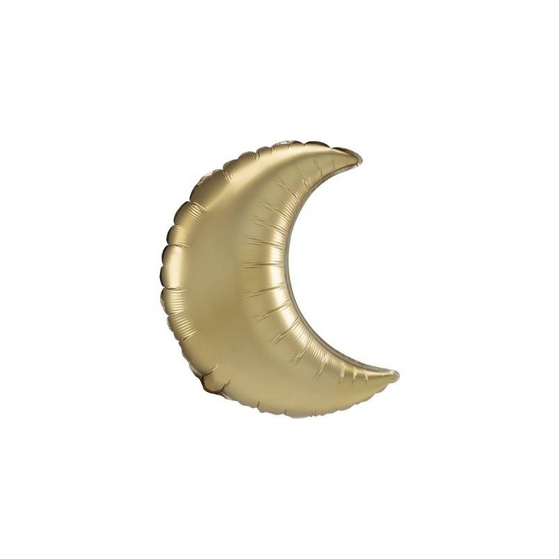 PALLONE MYLAR S/SHAPE MEZZALUNA ORO SATIN 26 66cm