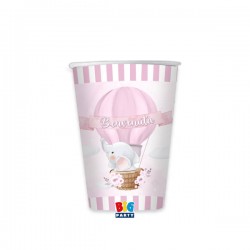 BICCHIERI 200cc MONGOLFIERA BENVENUTA  8pz