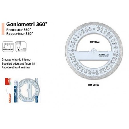 GONIOMETRO 360° 12cm UNI ARDA