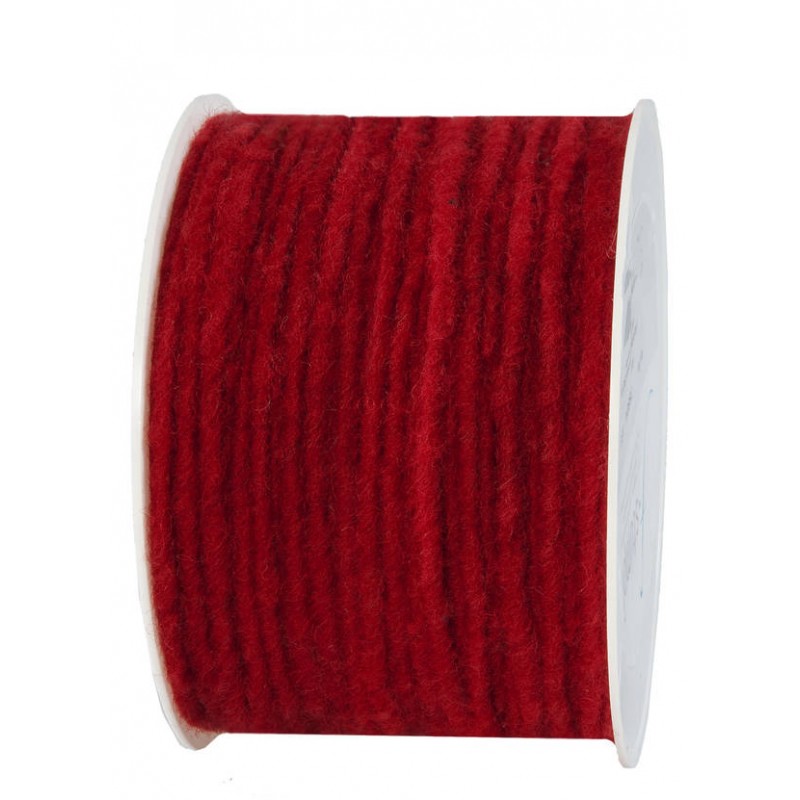 NASTRO WOLLDOCHT CORDONCINO LANA mm4x80mt ROSSO
