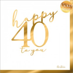 TOVAGLIOLI 33x33cm 40 ANNI HOT STAMP GOLD 16pz