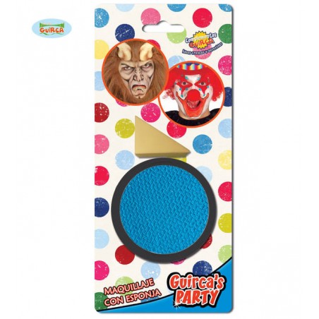 TRUCCO AZZURRO CON SPUGNA