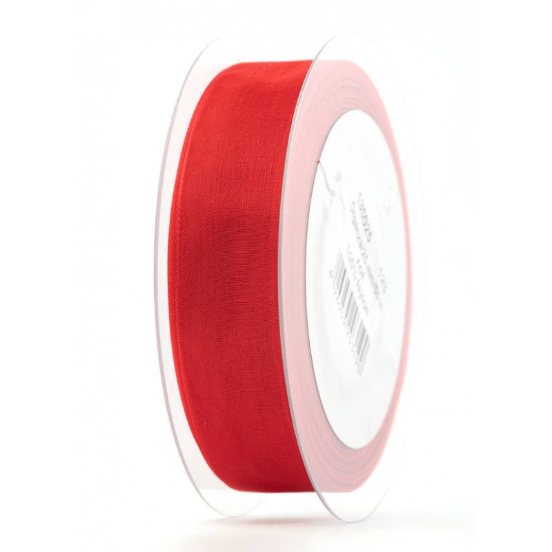 NASTRO ORGANZA mm25x50mt ROSSO