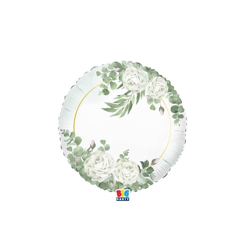 PALLONE MYLAR TONDO 45cm EUCALIPTO