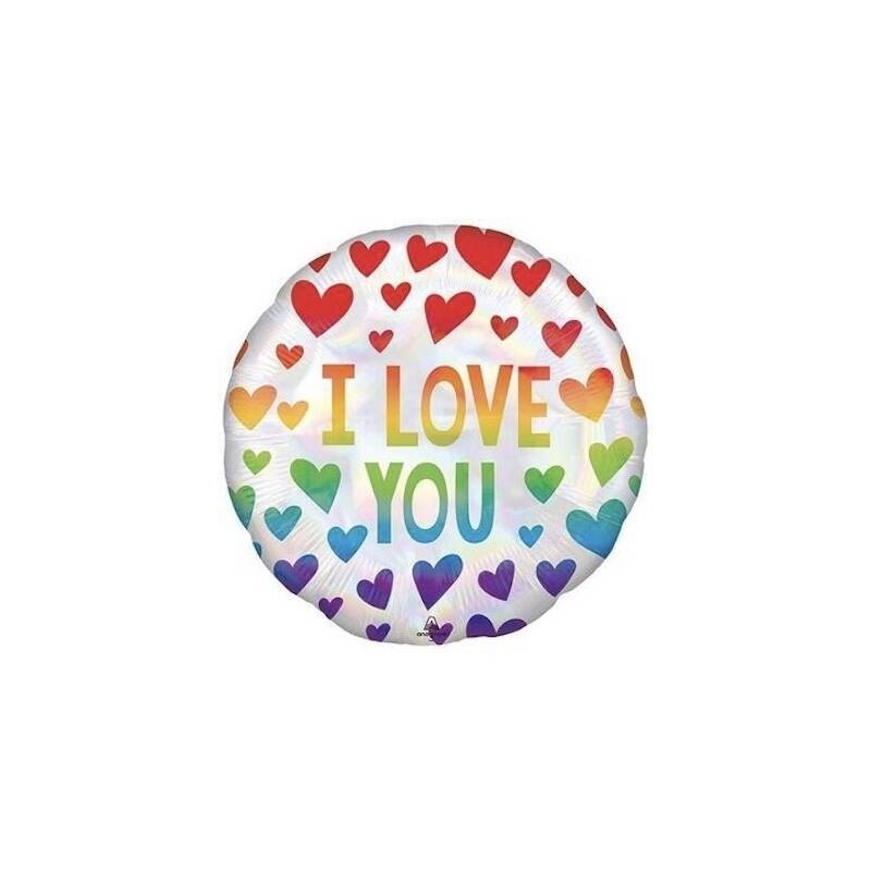 PALLONE MYLART TODNO IRIDESCENTE 45cm I LOVE YOU