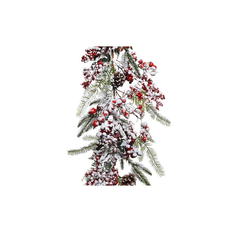 GHIRLANDA BACCHE INNEVATE Ø20cm x H180cm