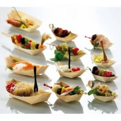 BARCHETTA PIROGA IN LEGNO STANDARD MAXI 22,5x8,5x2cm 50pz LEO