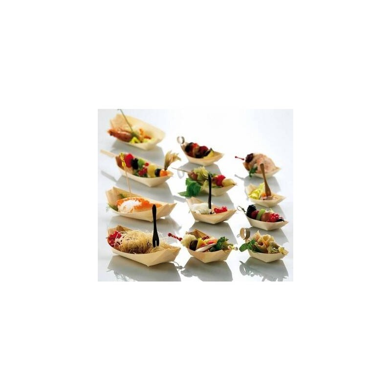 BARCHETTA PIROGA IN LEGNO STANDARD MAXI 22,5x8,5x2cm 50pz LEO