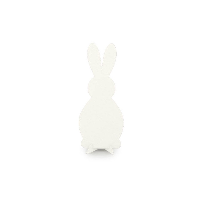 CONIGLIO IN CARTONCINO C/PIEDE WHITE 40cm