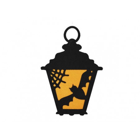 SAGOMA LANTERNA NERO ARANCIO 40cm