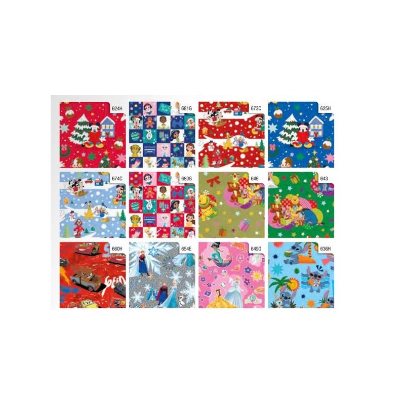 CARTA REGALO ROTOLO DISNEY NATALE 0,7x2mt