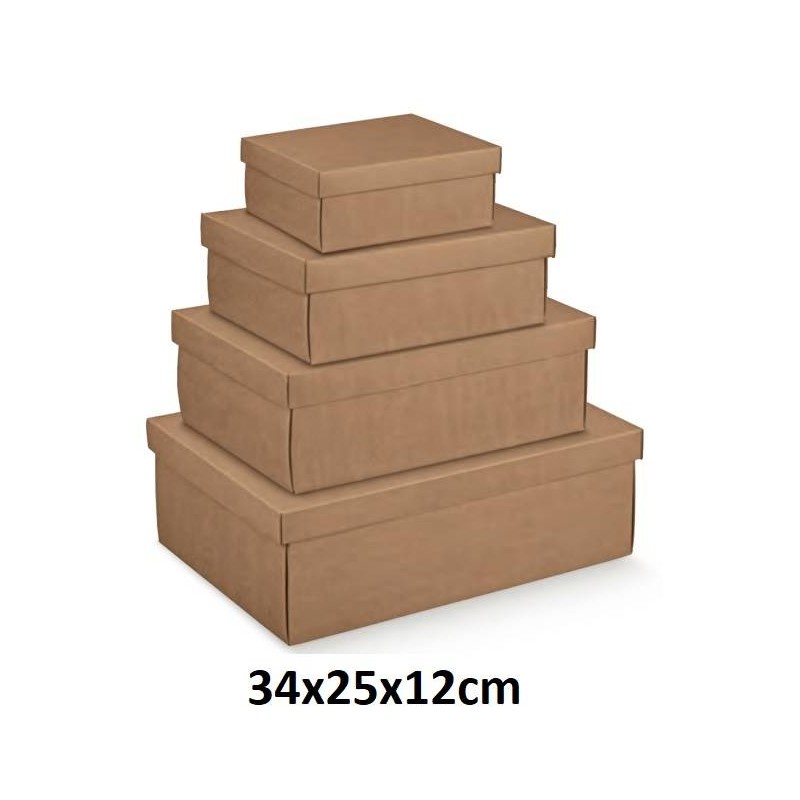 SCATOLA F/COPERCHIO EASY 34x25x12cm AVANA