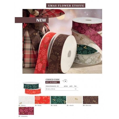 NASTRO TNT XMAS FLOWER mm40x50mt VERDE