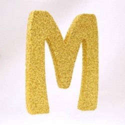 LETTERA POLISTIROLO GLITTER ORO mm120x90 M