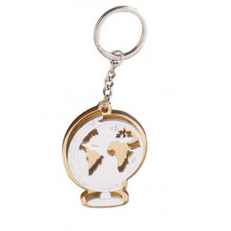 PORTA CHIAVI MAPPAMONDO PLEXI ORO H.5cm 12pz
