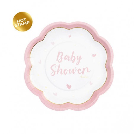 PIATTI PIANI ø20cm SWEET BABY SHOWER GIRL 8pz