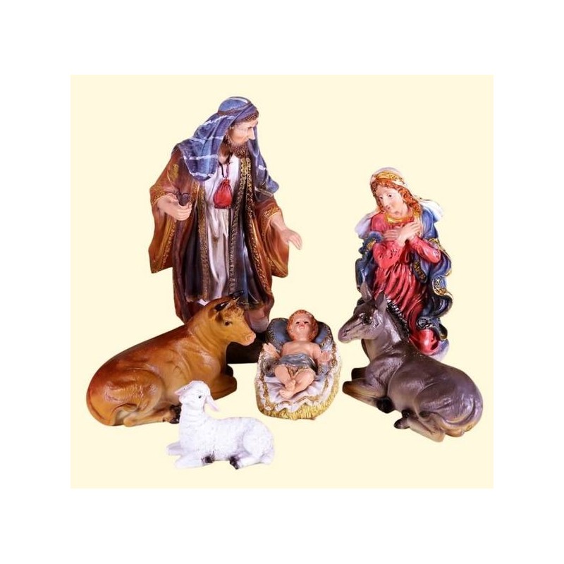 NATIVITA' IN RESINA 30cm COLOR set 6pz